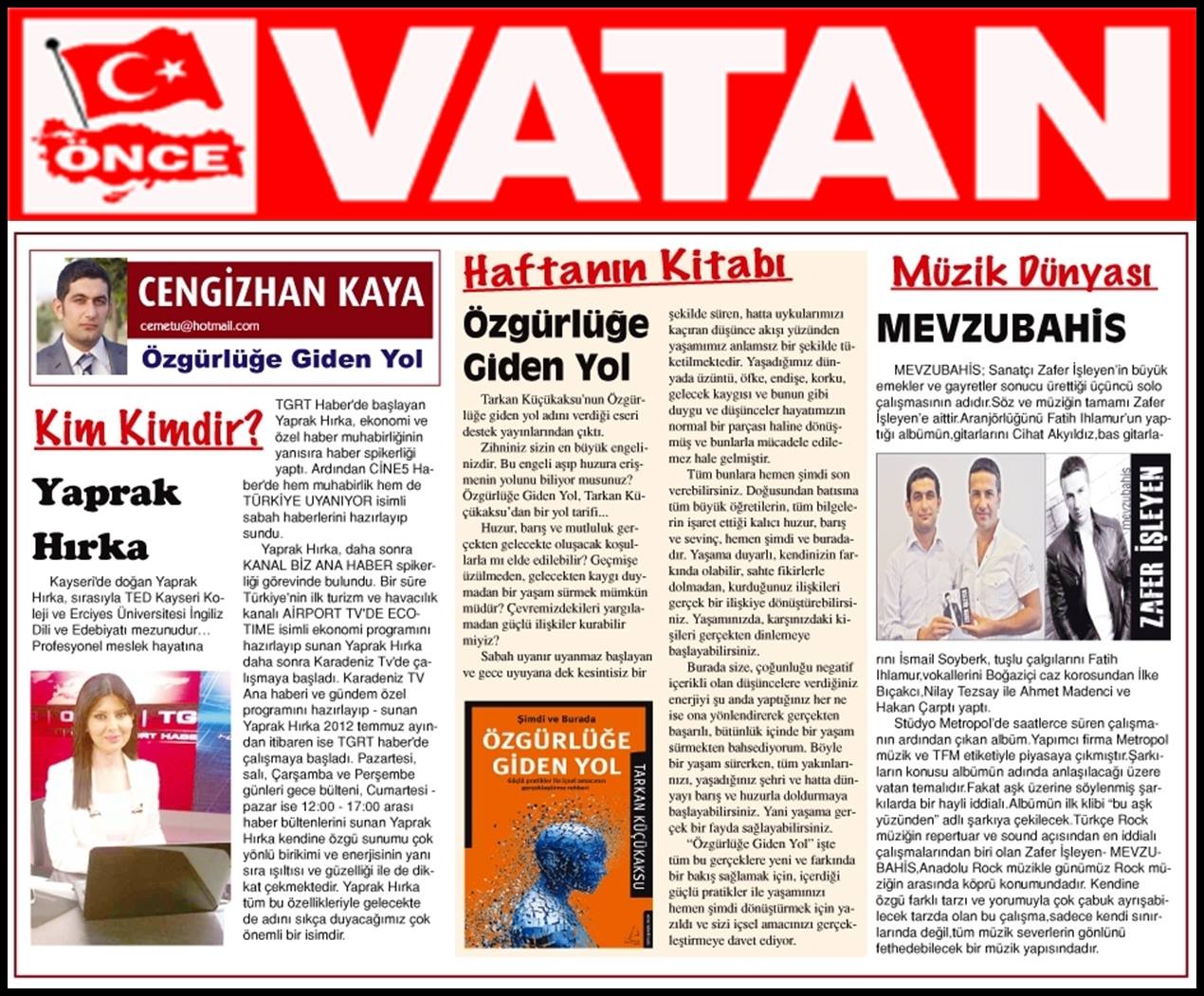 Önce Vatan Gazetesi